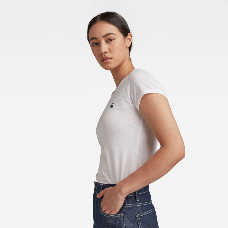 G-Star RAW® Eyben Slim T-Shirt Weiß detail shot