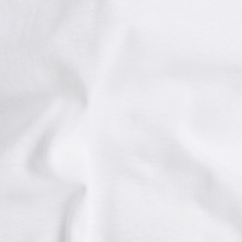 G-Star RAW® Basic Round Neck T-Shirt Blanc fabric shot