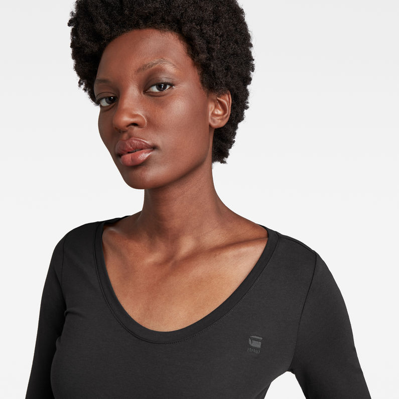 G-Star RAW® Basic Round Neck T-Shirt Black detail shot