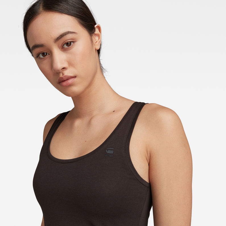 G-Star RAW® Basic Round Neck Tanktop Schwarz detail shot
