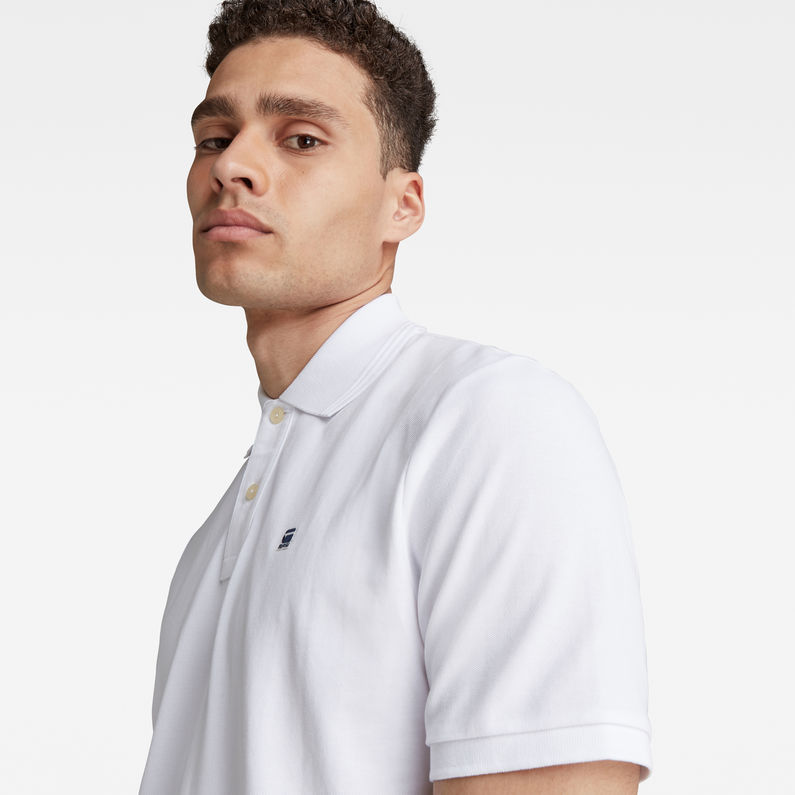 G-Star RAW® Dunda Polo Wit detail shot