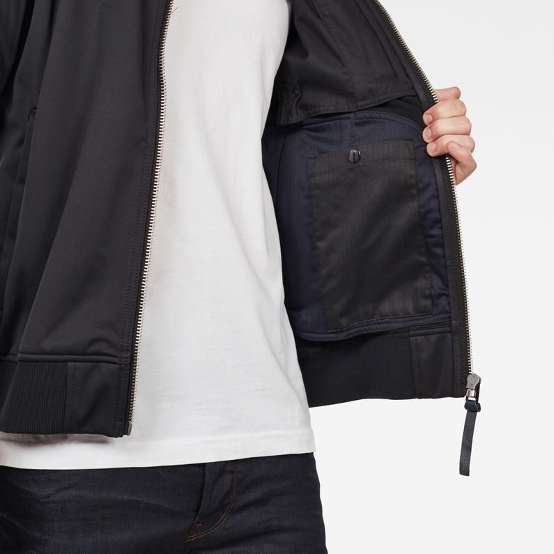 G-Star RAW® City Zip Softshell Jacket ブラック detail shot