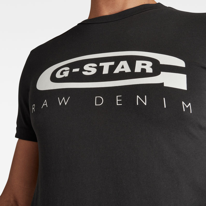 G-Star RAW® Graphic 4 T-Shirt Noir detail shot