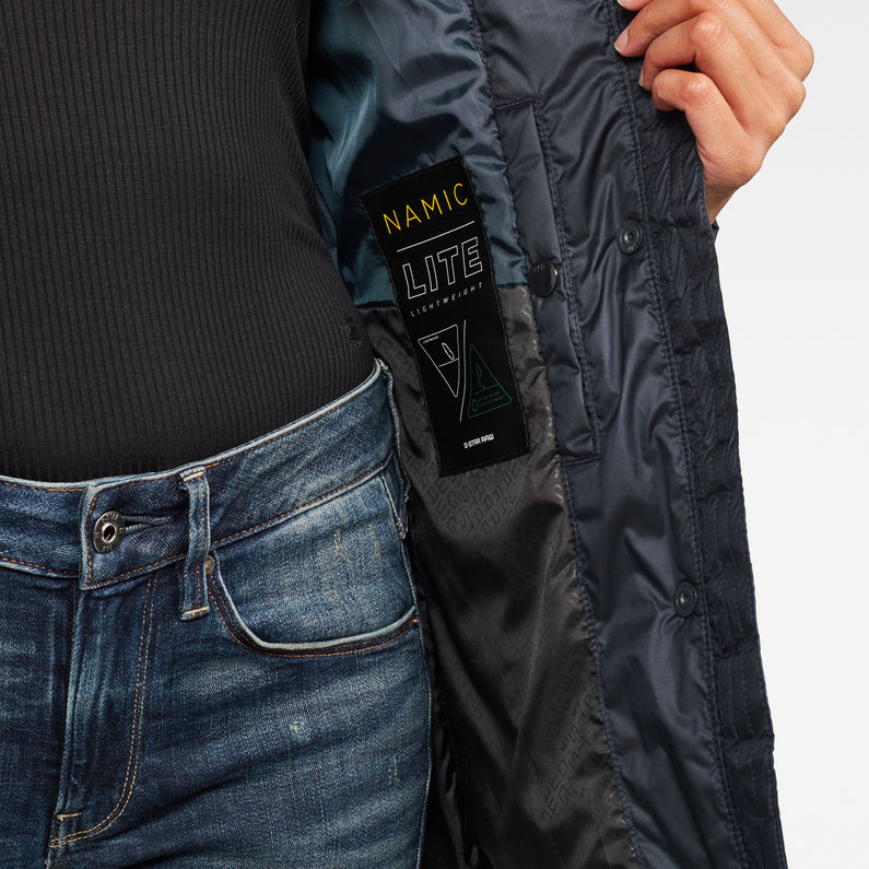 G-STAR® Whistler Faux Fur Down Tailored Jacket Dunkelblau detail shot