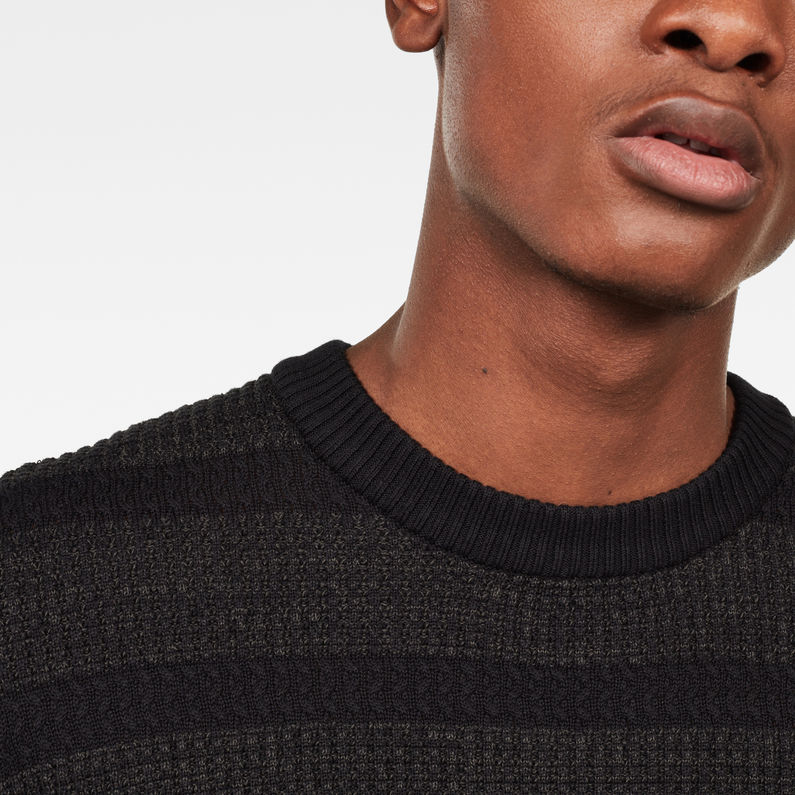 G-Star RAW® Charly Knitted Sweater Black detail shot