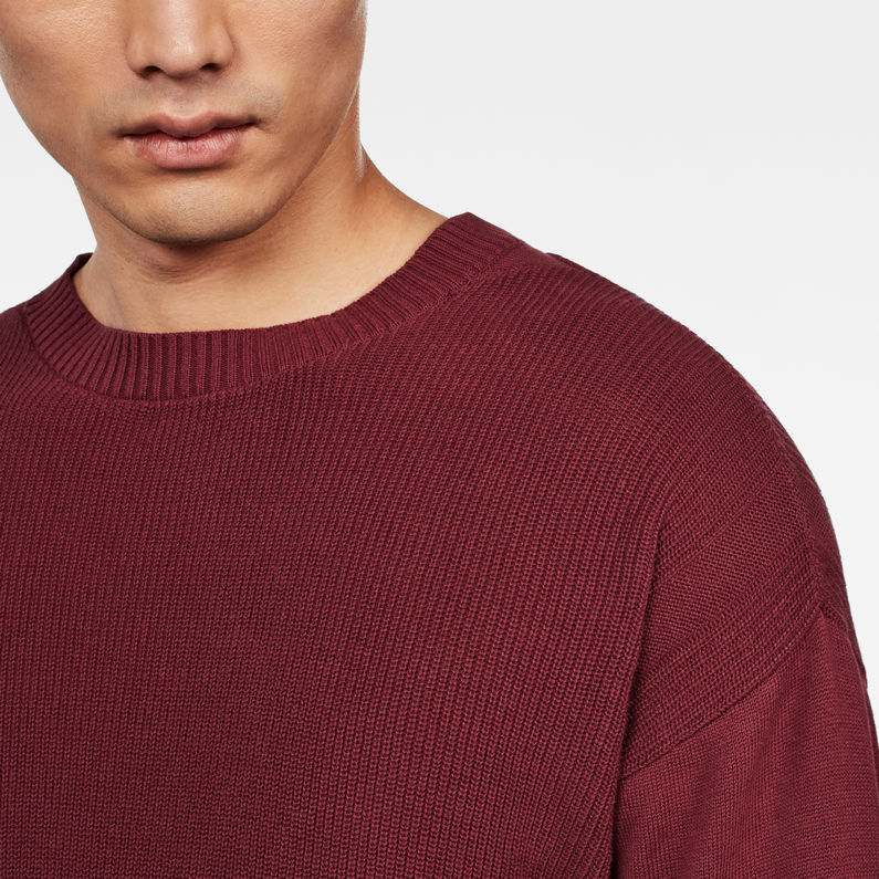 G-Star RAW® Fisher Round Neck Knitted Sweater レッド detail shot