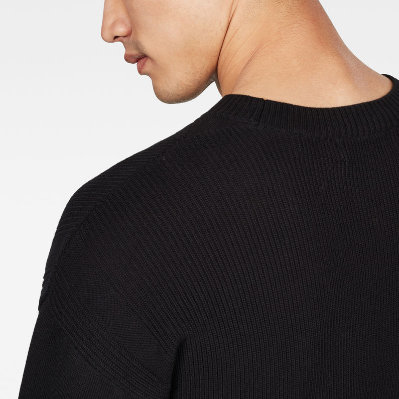 G-Star RAW® Fisher Knitted Sweater Black detail shot