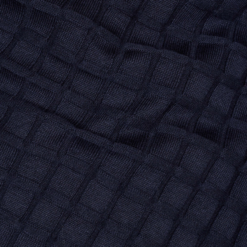 G-Star RAW® Pull en maille Core Table Turtleneck Bleu foncé fabric shot
