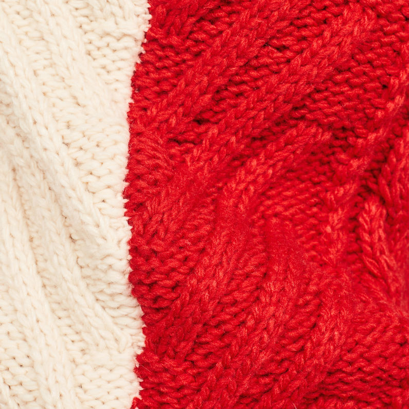 G-STAR® Weet Turtleneck Knitted Pullover Weiß fabric shot