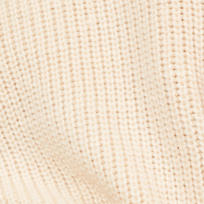 G-Star RAW® Jersey Weet Turtleneck Blanco fabric shot