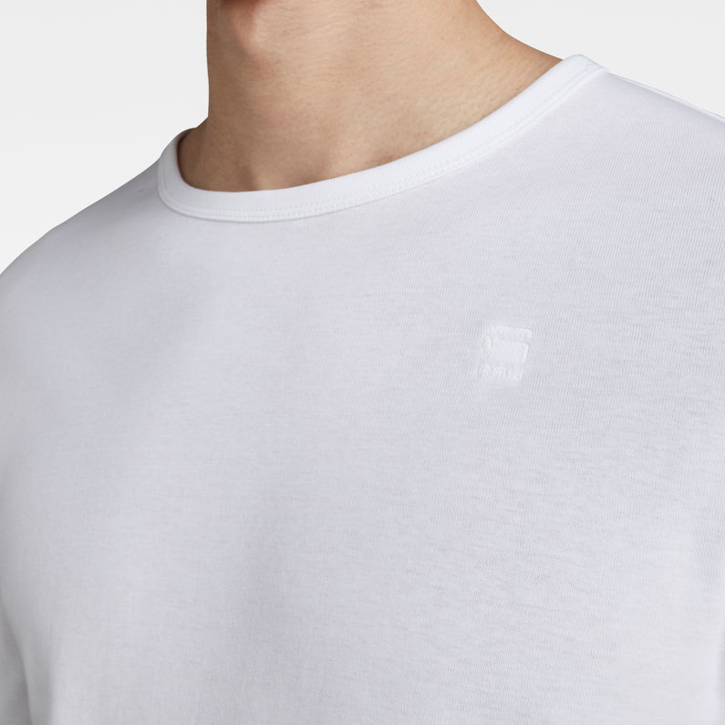 G-Star RAW® Basic Round Neck T-Shirt Blanc detail shot