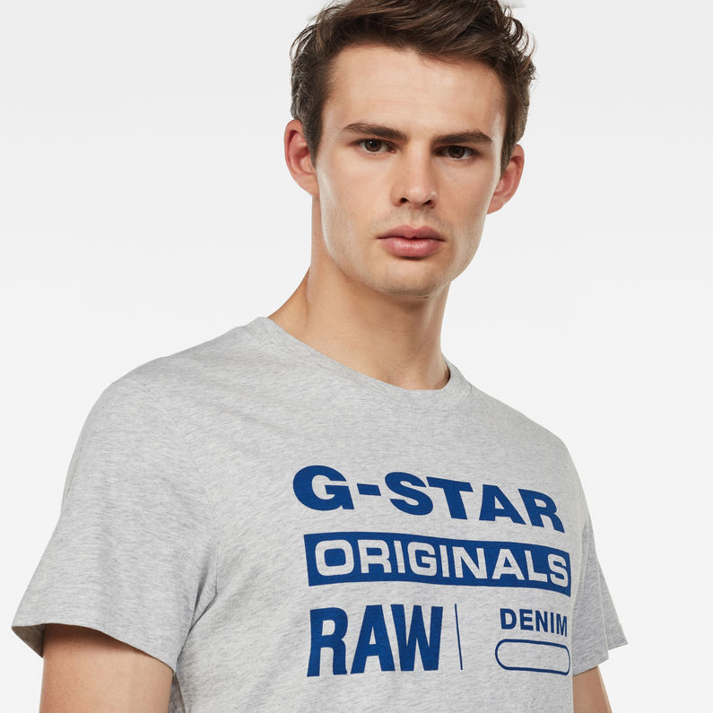 G-Star RAW® Graphic 8 T-Shirt Gris detail shot
