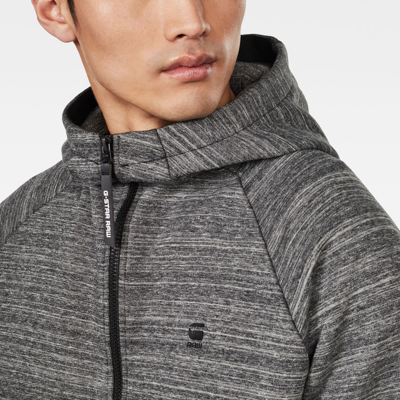 G-STAR® Aero Laah Slim Zip Pullover Schwarz detail shot