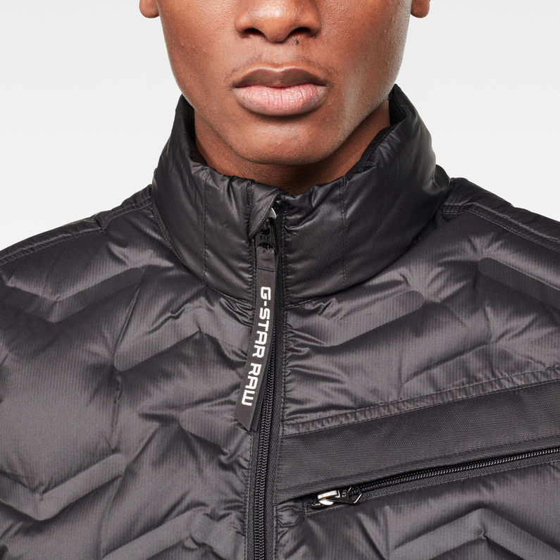 G-Star RAW® Attacc Quilted Down Bodywarmer Black detail shot