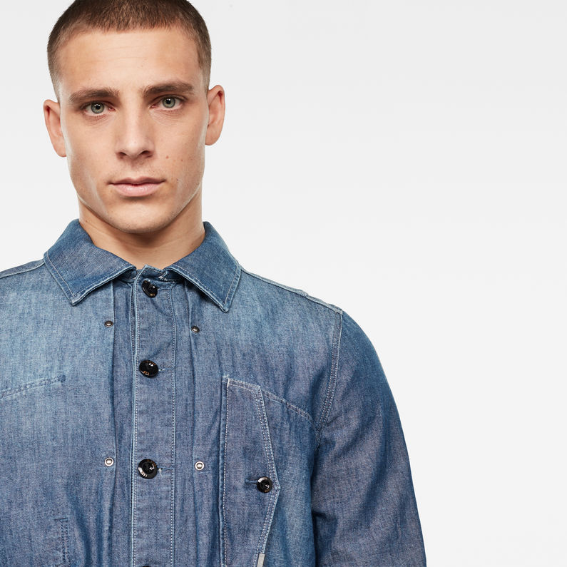 G-STAR® Scutar Denim Indoor-Jacke Mittelblau detail shot