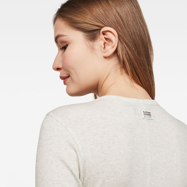 G-Star RAW® Silber Slim Top White detail shot