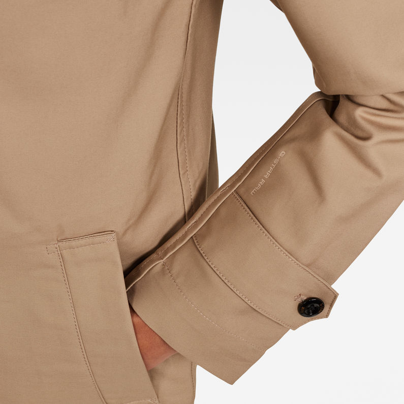 G-STAR® Minor Trench Jacke Braun detail shot