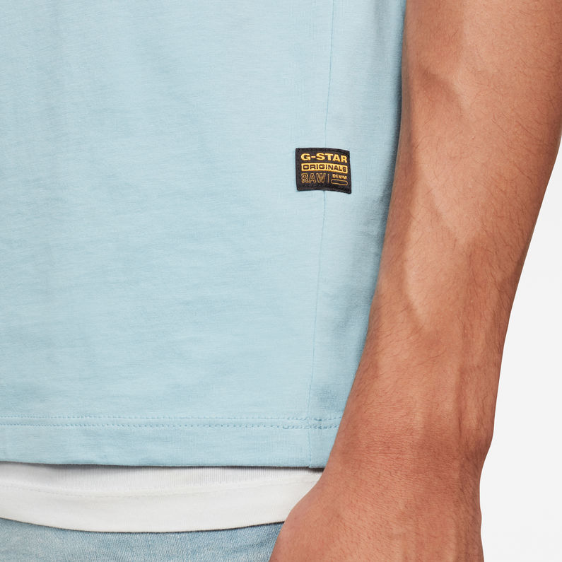 G-Star RAW® T-shirt Base-S Bleu clair detail shot
