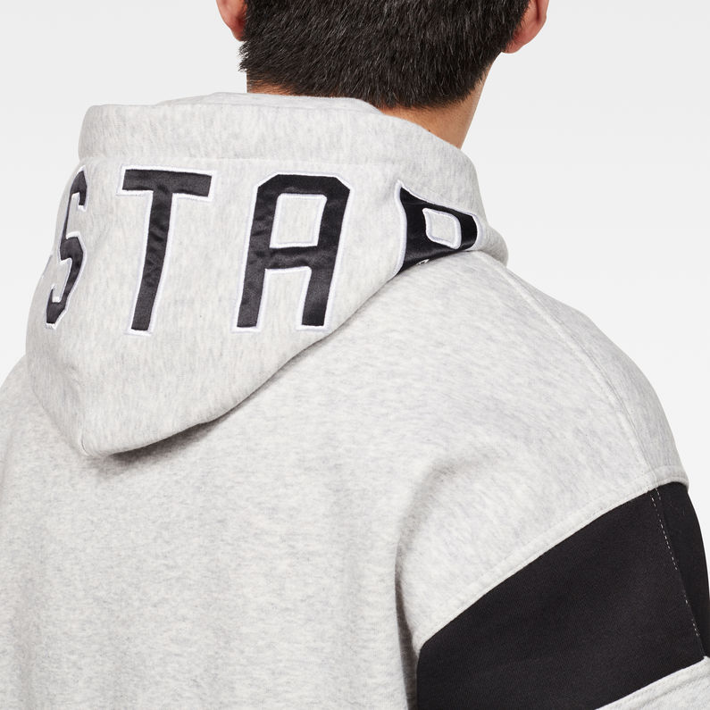 G-Star RAW® Stor Sport GR Hooded Pullover Grau detail shot