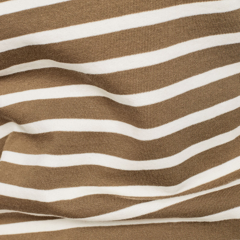G-Star RAW® Xzyph Yarn Dyed Stripe Sweater Brown fabric shot