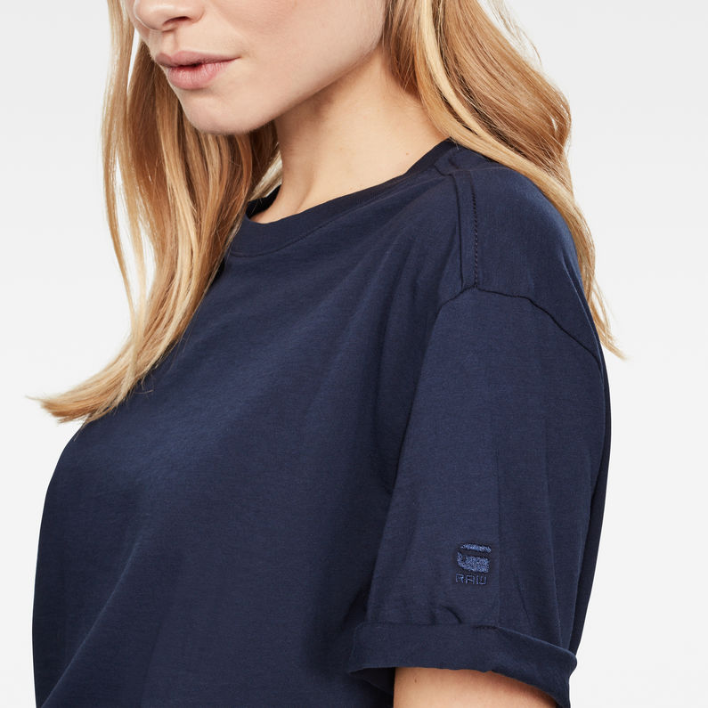 G-Star RAW® Lash Fem Loose Top Dark blue detail shot