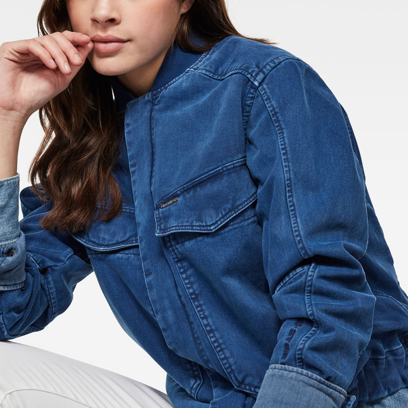 G-STAR® Utility Bomber Jacket Medium blue detail shot