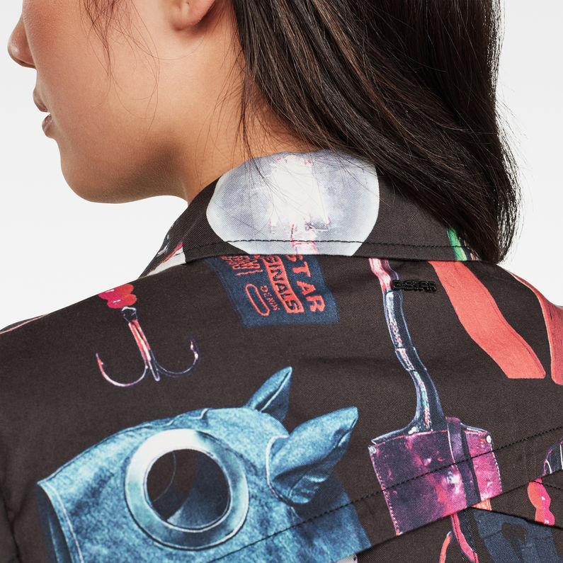 G-Star RAW® Veste de combat Rovic Allover Printed Noir detail shot
