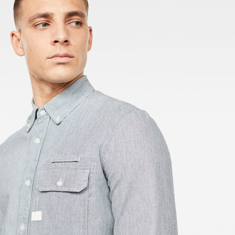 G-STAR® Bristum Flap Button Down Slim Hemd Hellblau