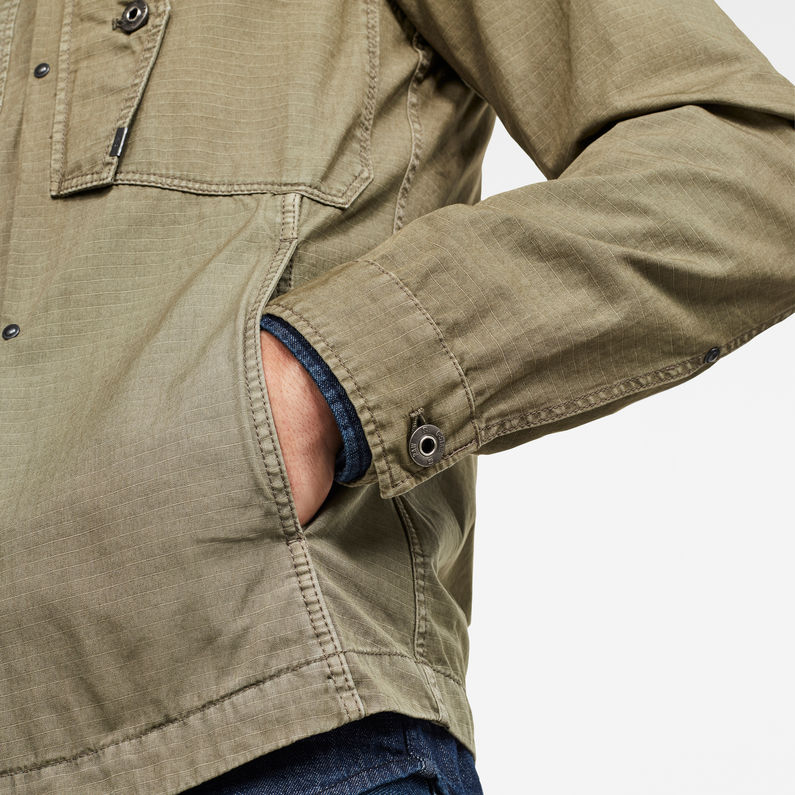 G-Star RAW® Scutar Shirt Jacket Green detail shot