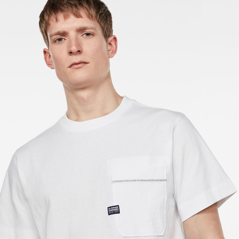 G-Star RAW® Pocket Loose T-Shirt White detail shot