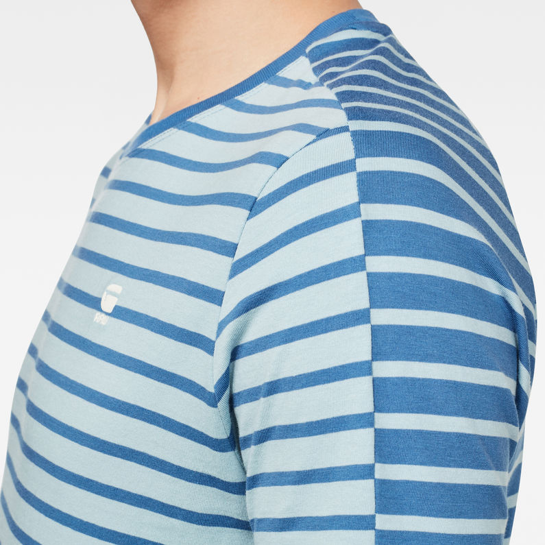 G-Star RAW® Korpaz Stripe GR Slim Round Neck T-Shirt ミディアムブルー