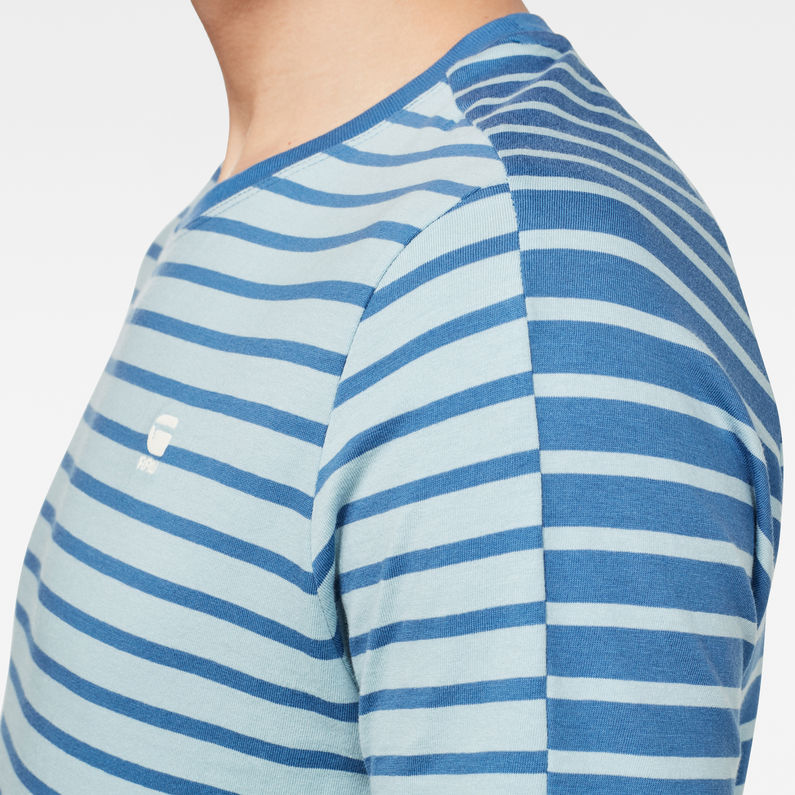 G-Star RAW® Korpaz Stripe GR Slim T-Shirt Medium blue detail shot