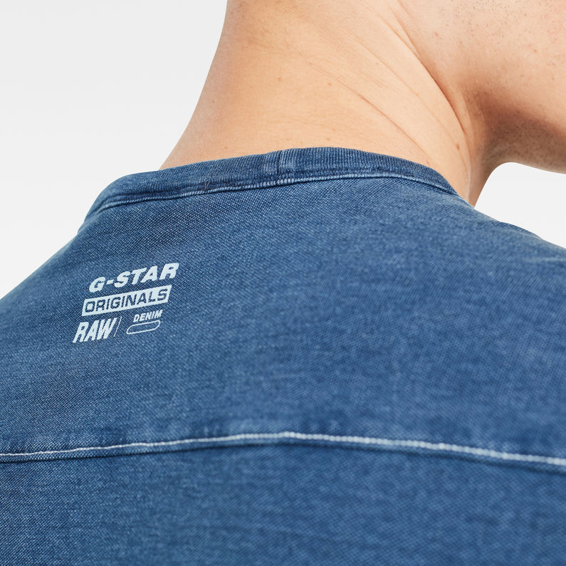 G-Star RAW® Indigo RAW Embro GR Pocket T-Shirt Medium blue detail shot