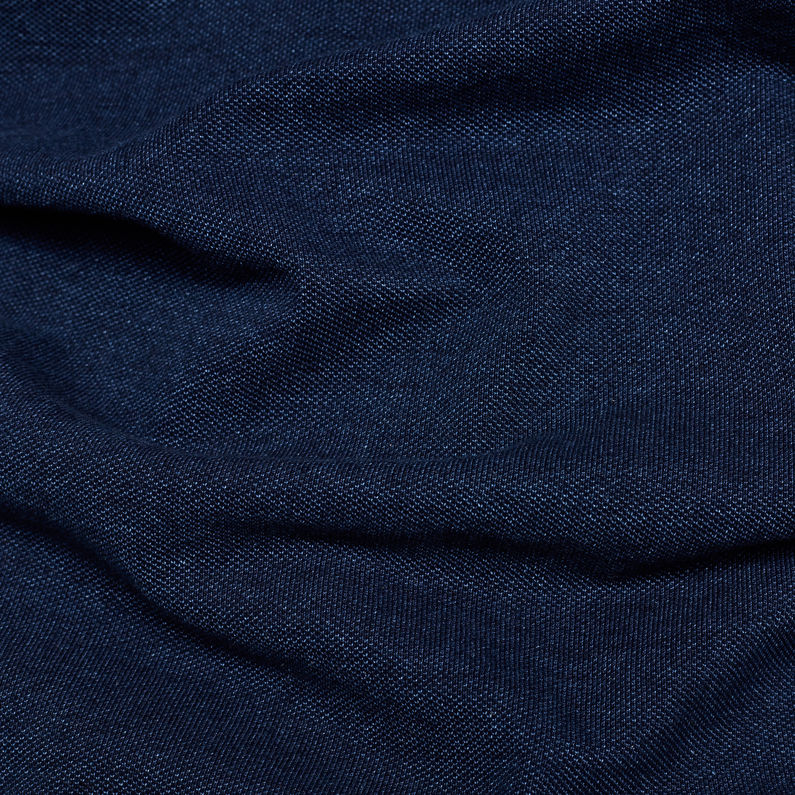 G-Star RAW® T-shirt Indigo RAW Embro GR Pocket Bleu foncé fabric shot