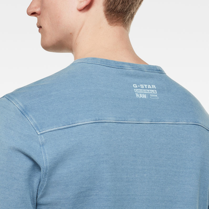 G-Star RAW® T-shirt Indigo RAW Embro GR Pocket Bleu clair detail shot
