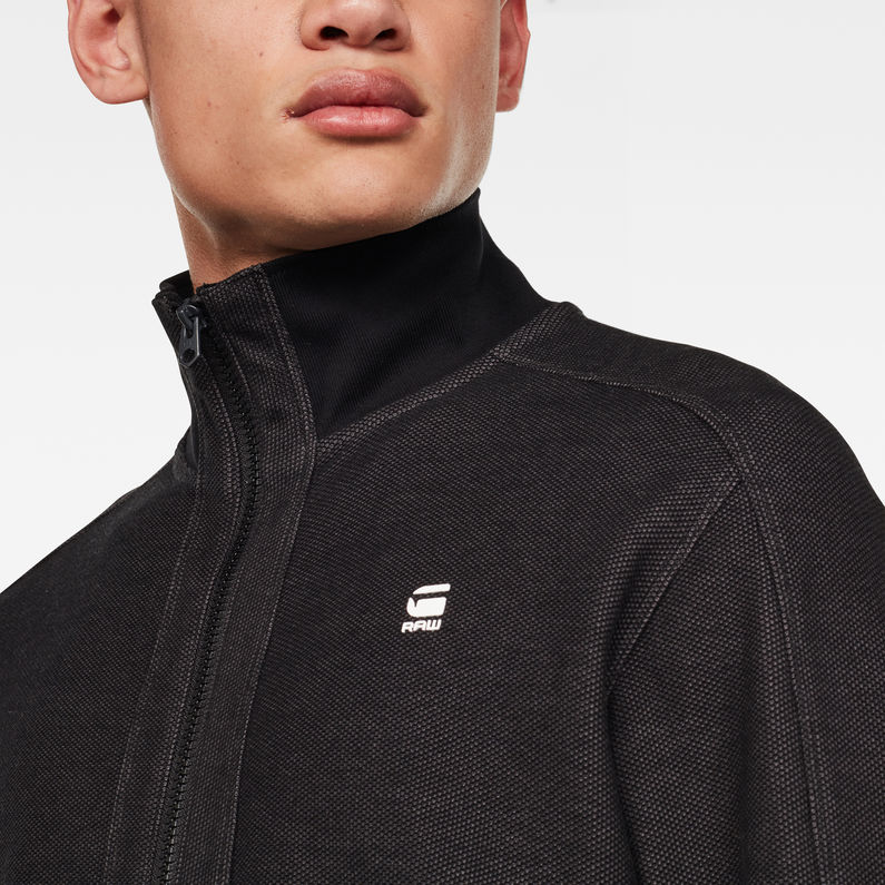 G-Star RAW® Korpaz Zip Through T-Shirt Black detail shot