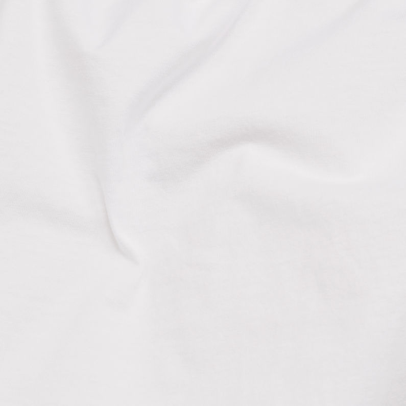 G-Star RAW® Perspective Logo GR Slim T-Shirt White fabric shot