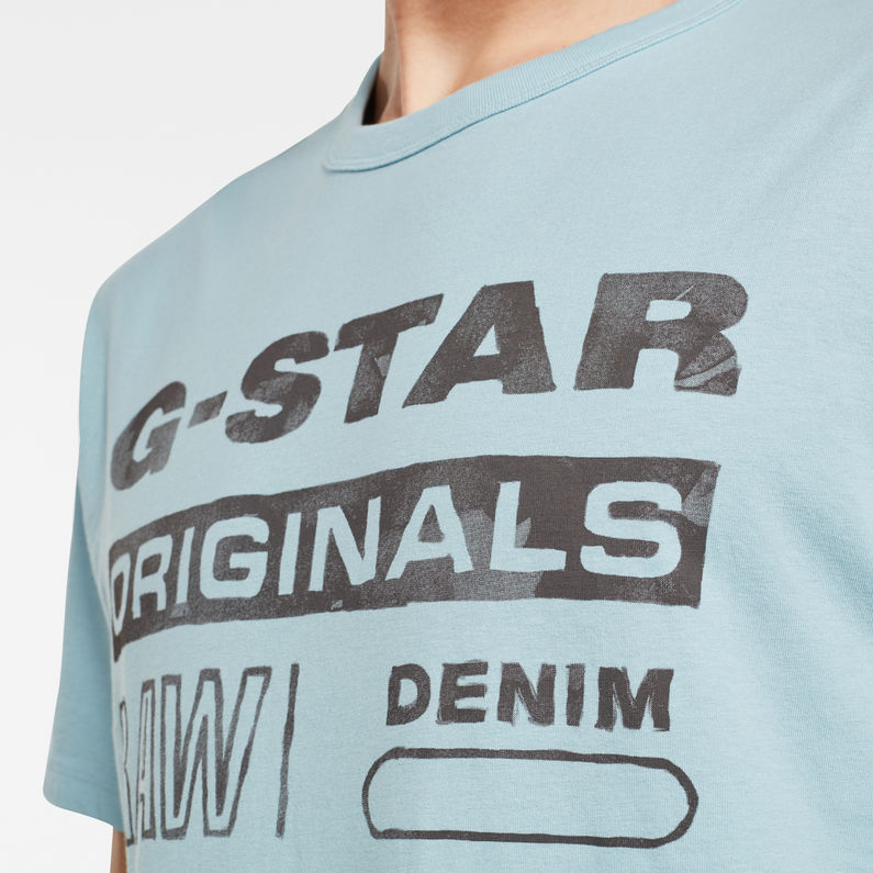 G-Star RAW® Originals Water GR T-Shirt Lichtblauw