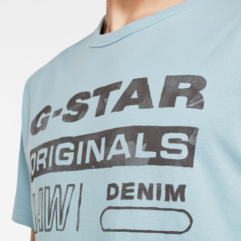 G-Star RAW® Originals Water GR T-Shirt Light blue detail shot