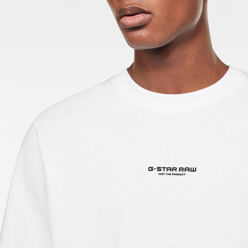 G-Star RAW® T-shirt Center Chest Logo GR Loose Blanc detail shot