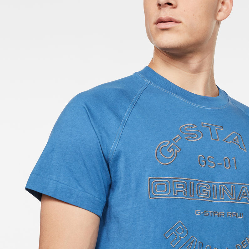 G-Star RAW® Round Originals GR T-Shirt Medium blue detail shot