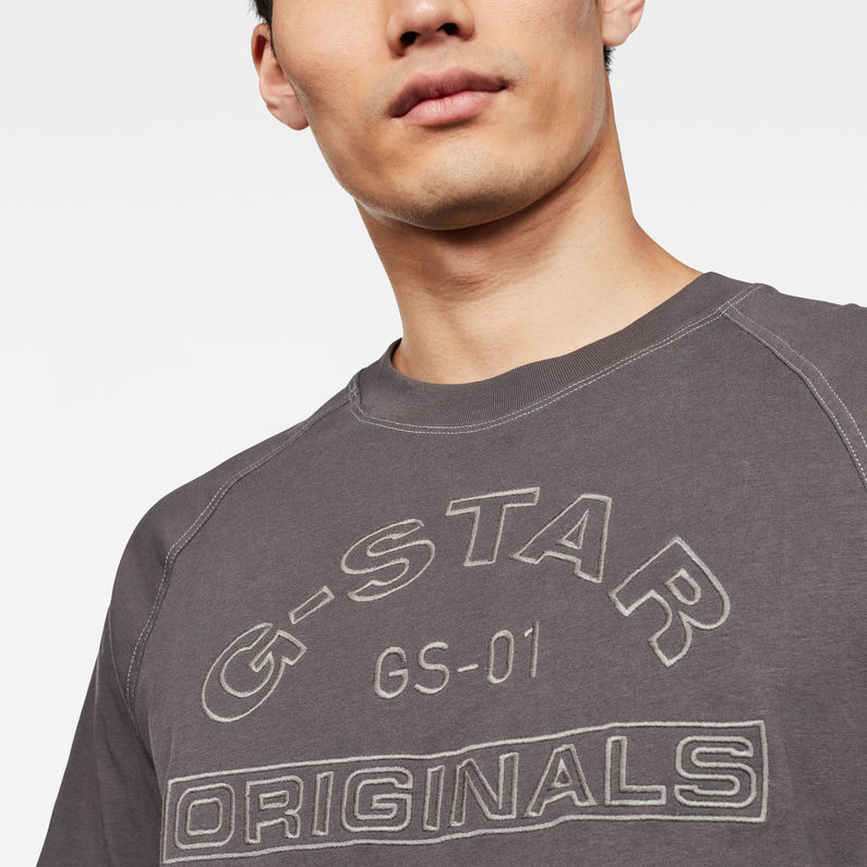 G-Star RAW® Round Originals GR T-Shirt Grey detail shot