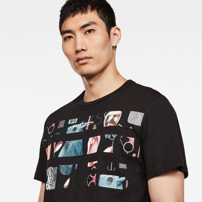 G-Star RAW® Originals Photo GR T-Shirt Zwart detail shot