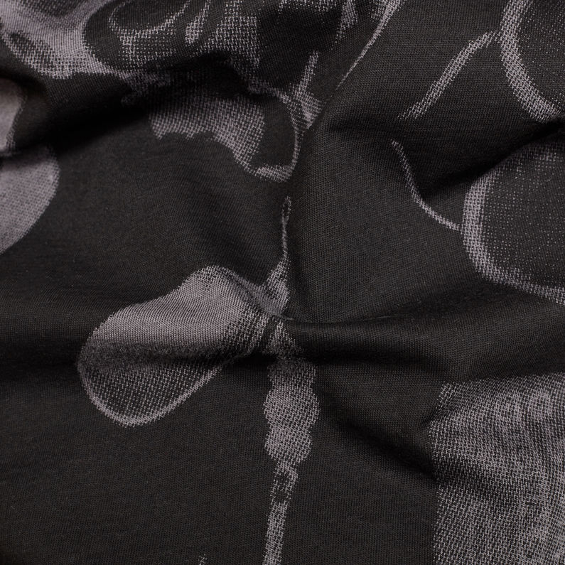 G-Star RAW® Lash Materials Allover GR T-Shirt Black fabric shot