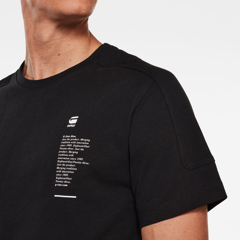 G-Star RAW® Korpaz Logos GR T-Shirt Black detail shot