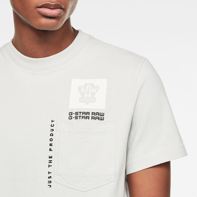 G-STAR® T-shirt Multi Logo Pocket GR Gris
