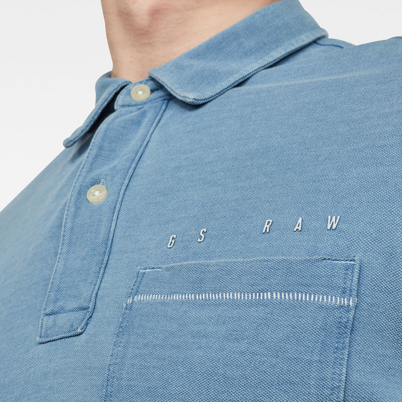 G-STAR® Indigo Poloshirt Hellblau