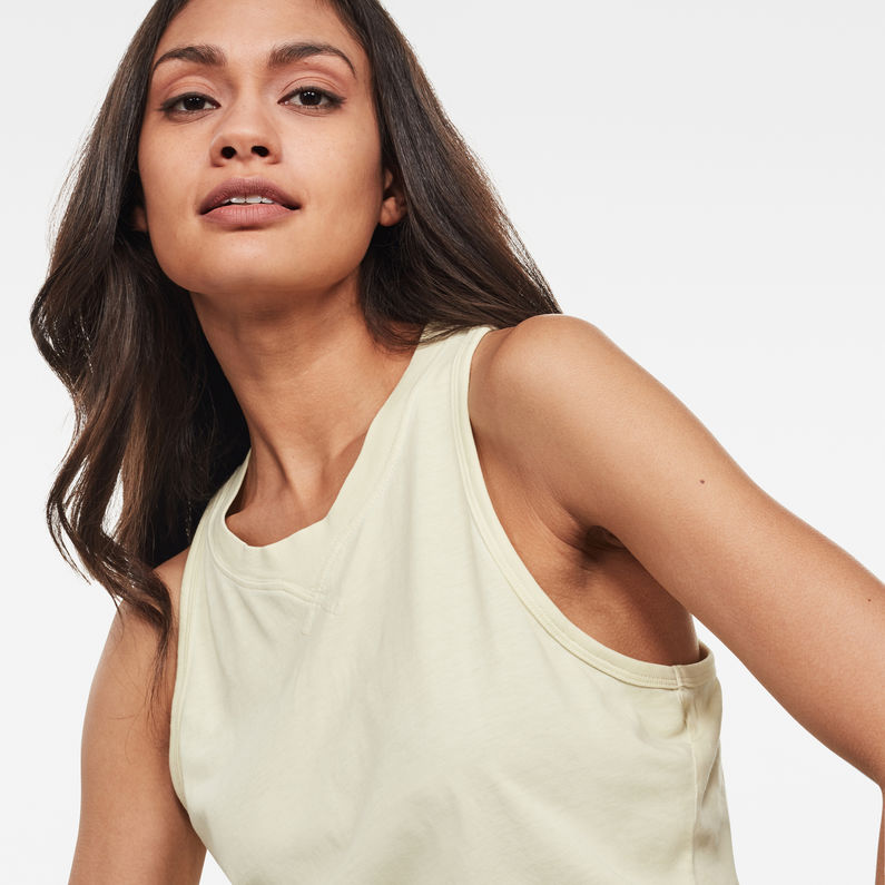 G-Star RAW® Recycled Dye Tanktop Optic Slim Yellow detail shot