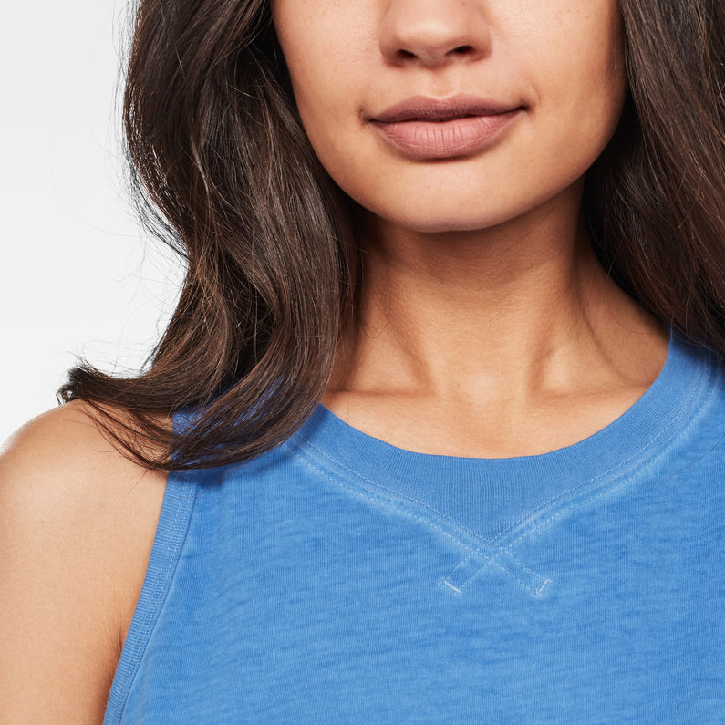 G-Star RAW® Recycled Dye Tanktop Optic Slim Mittelblau detail shot