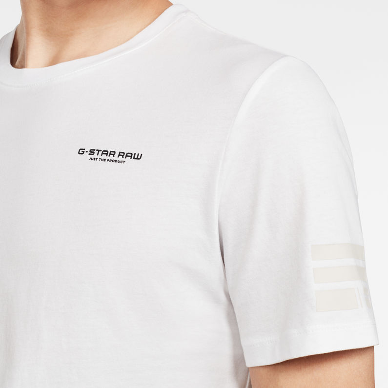 G-Star RAW® Flag Text GR Slim T-Shirt White detail shot